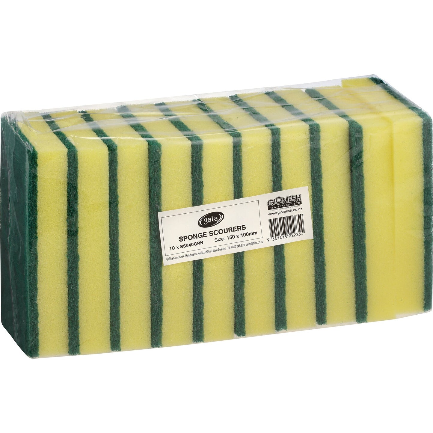 FILTA SPONGE SCOURER GREEN / YELLOW - 6X4 INCH / 150X100MM