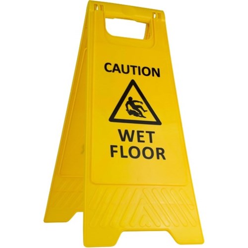 GALA A-FRAME SAFETY SIGN - "WET FLOOR" YELLOW