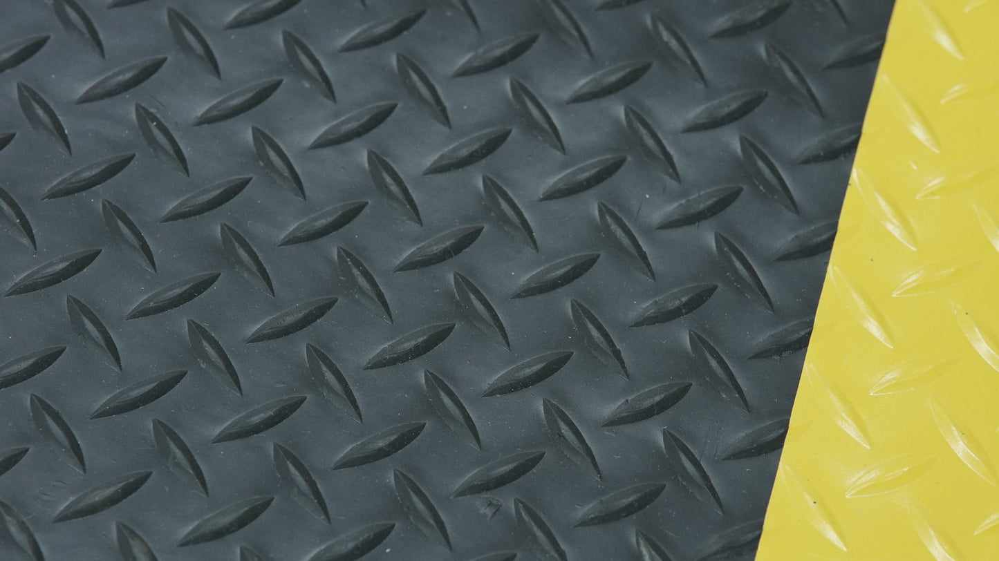 DIAMOND PLATE - 1500mm X 900mm - Black/Yellow