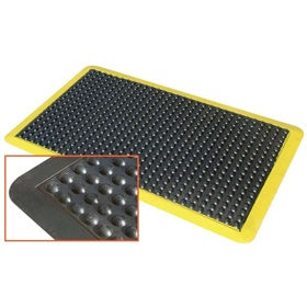 BUBBLE MAT - 900mm X 600mm - Black/Yellow