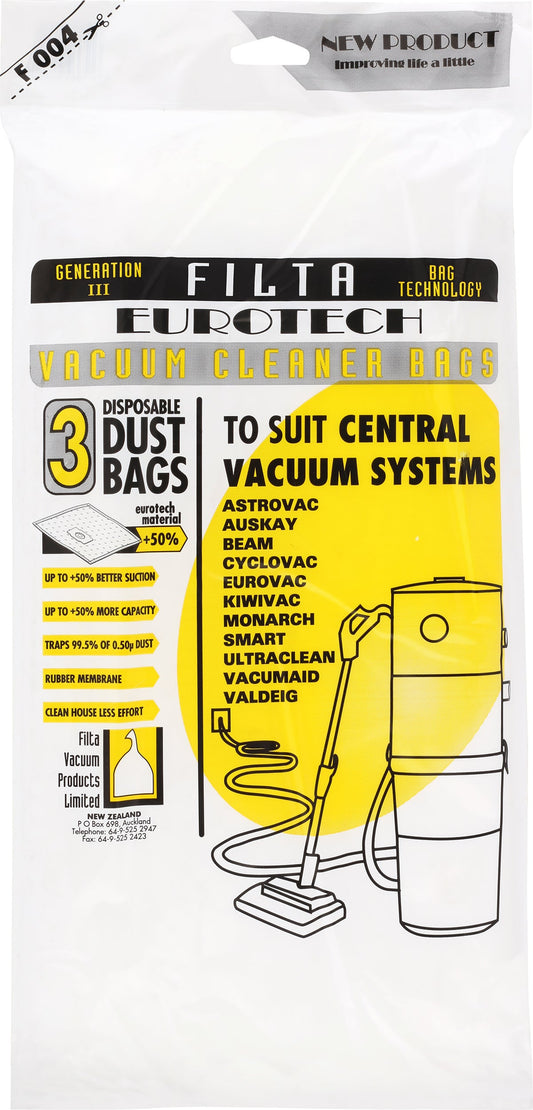 FILTA CVS SMART, BEAM SMS MULTI LAYERED VACUUM CLEANER BAGS 3 PACK (F004)