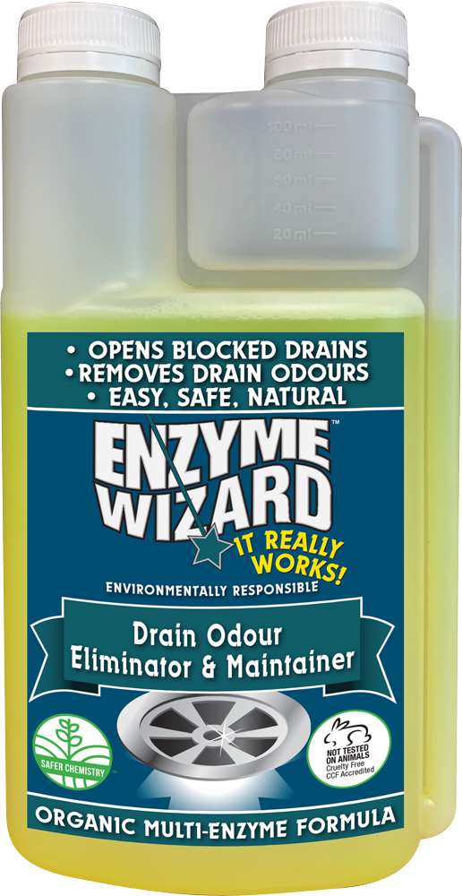 ENZYME WIZARD DRAIN ODOUR ELIMINATOR - 1L TWIN