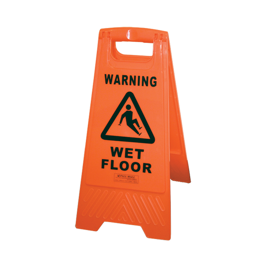 GALA A-FRAME SAFETY SIGN - "WET FLOOR" ORANGE