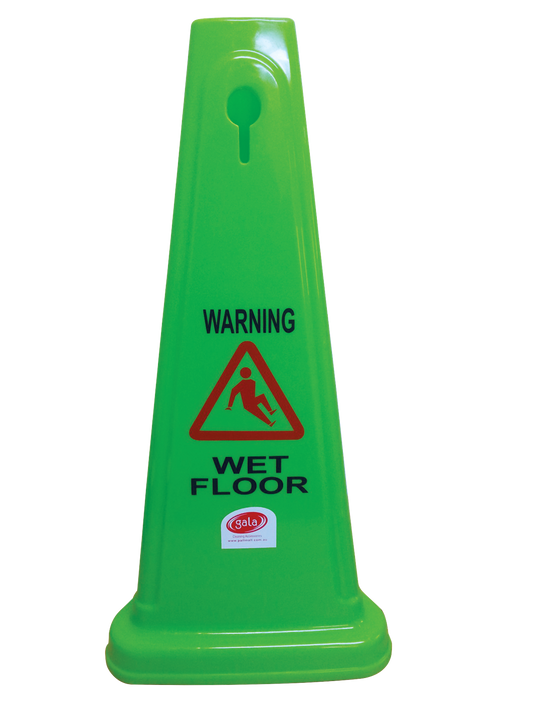 GALA SAFETY CONE - "WET FLOOR" GREEN 680MM