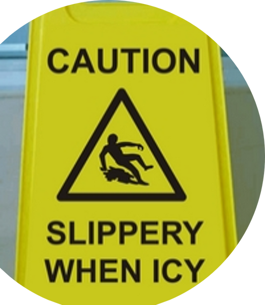GALA A-FRAME SAFETY SIGN - "SLIPPERY WHEN ICY" YELLOW