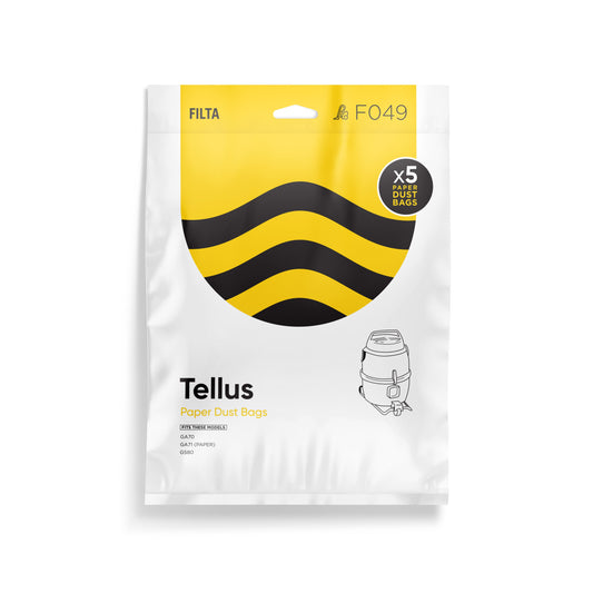 FILTA TELLUS GA70, GS80 PAPER VACUUM CLEANER BAGS 5 PACK (F049)